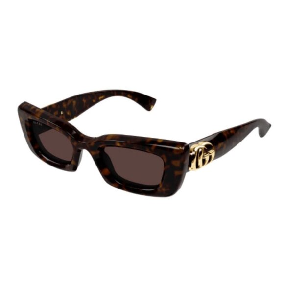 NEW GUCCI SUNGLASSES GUCCI GG1827S 002 DARK HAVANA EYEWEAR - Picture 1 of 2